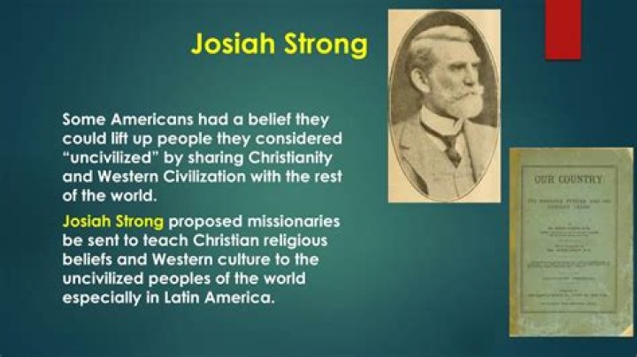 Why did Josiah Strong write the predominance of the Anglo Saxon race