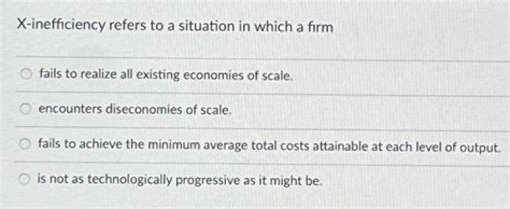 x inefficiency refers to a situation in which a firm